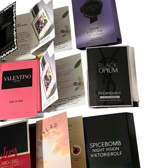 Designer Fragrance Sample Set Valentino YSL & More! Travel Size Gift Set - Picture 2 of 12
